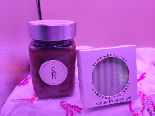 Peppermint honey and coffee wet  scrub