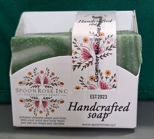 Cucumber and Melon Cold-pressed soap